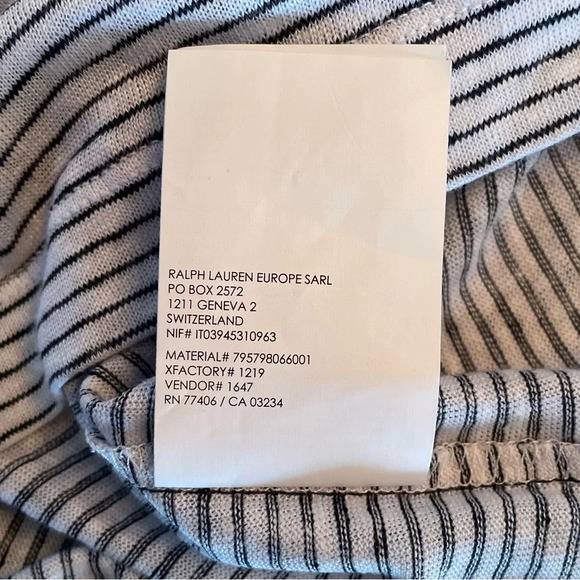 NWOT Club Monaco 100% Linen Knit Long Sleeve Tee Striped - Picture 6 of 11